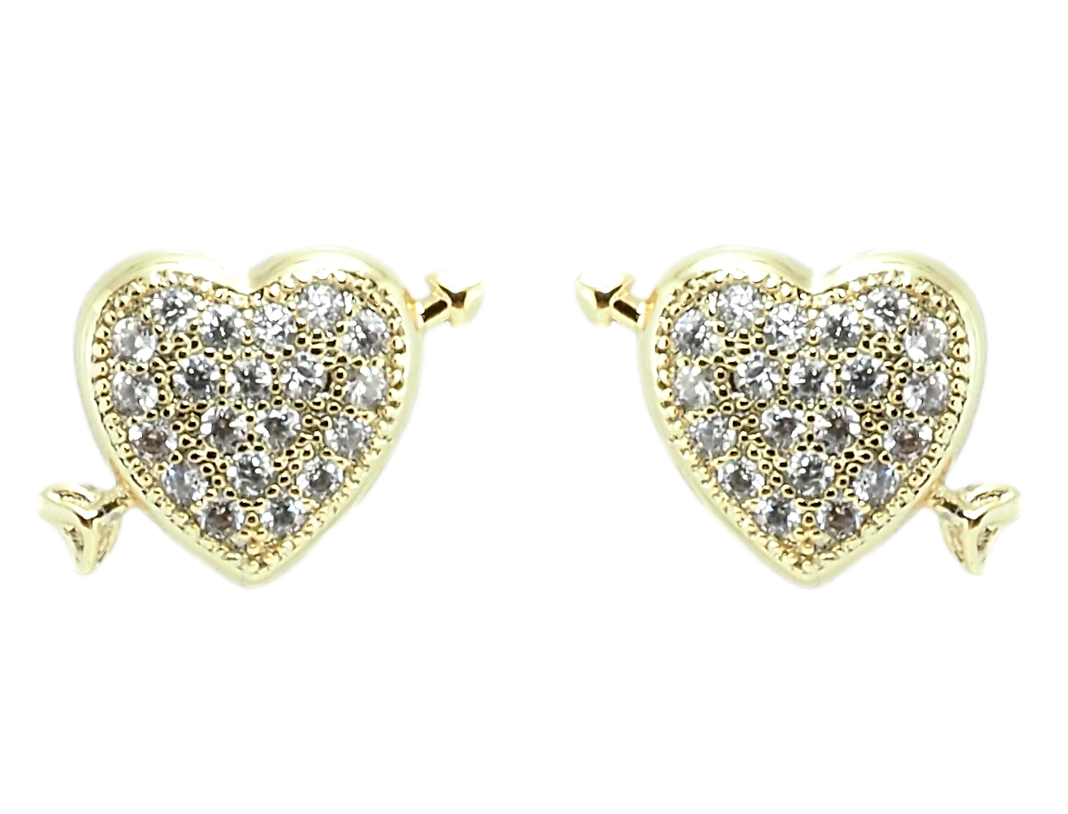 

Серьги Xuping Позолота 14K гвоздики (пусеты) "Пронзенное сердце"