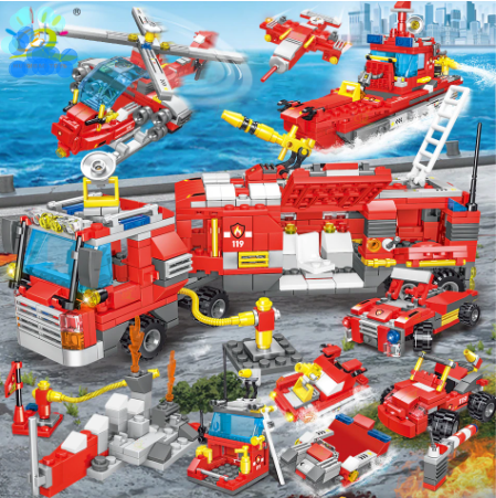 

Лего, Конструктор пожарная часть 678шт! LEGO, Красный