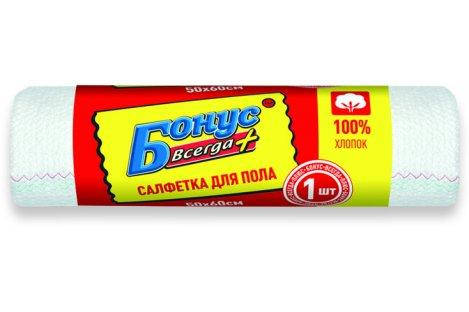 

Ганчірка для підлоги Бонус 1 шт, Белый