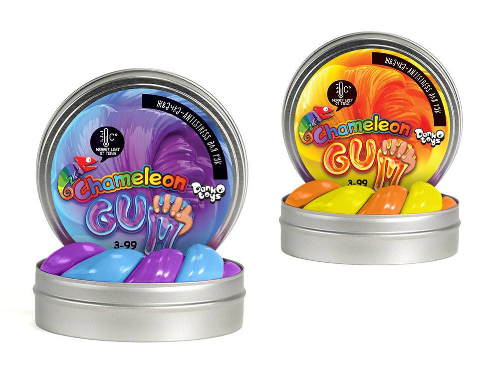 

Жвачка для рук Chameleon Gum Danko Toys ChGUM-01-01U Хамелеон тренажер антистрес детский для детей и взрослых