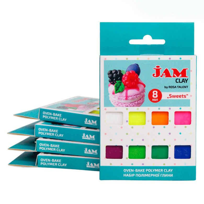 

Глина полимерная Jam Clay набор 8шт по 20г Sweets 5059008