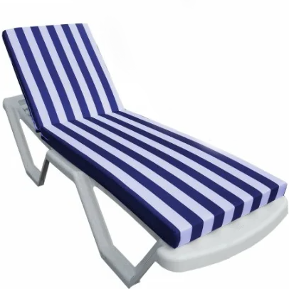 

Матрас для шезлонга на лежак синяя полоска 190х60х2