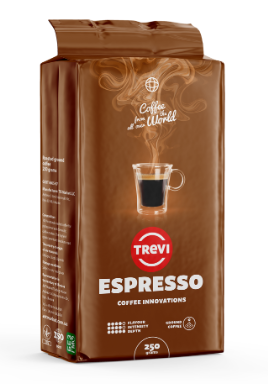 

Кофе молотый Trevi Espresso 250 г насыщенный классический вкус с шоколадным послевкусием