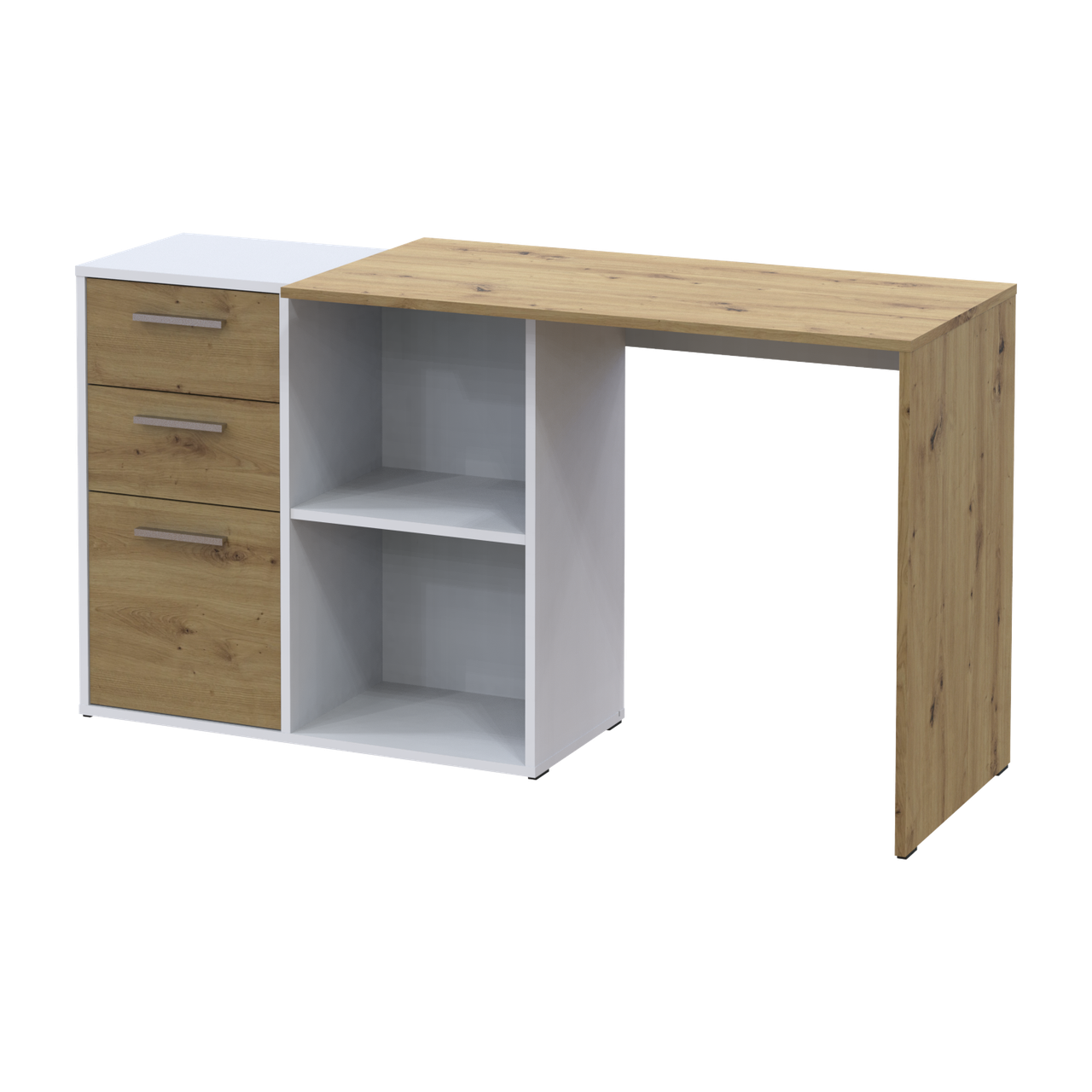 Офісний стіл Doros T8 Білий/Дуб Артізан 100х83х75 (41516060) 7