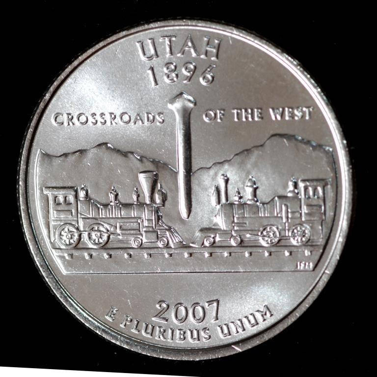 

Монета США 25 центов 2007 г. Юта