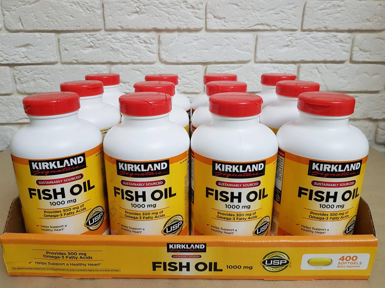 

Рыбий жир Kirkland Signature Fish Oil 1000mg, Omega-3, США, омега-3