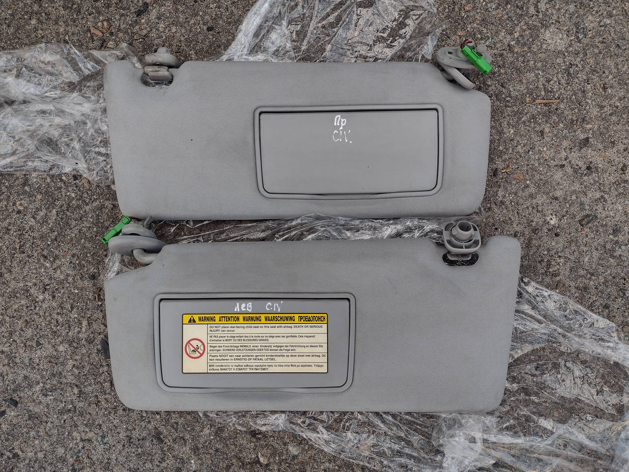 

Козырьки правый Honda civic VIII козырёк Хонда Сивик 8