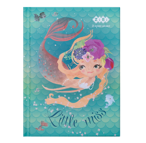

Блокнот LITTLE MISS А6 64 листа в клетку, тв. обл., голубой ZB.12714-14