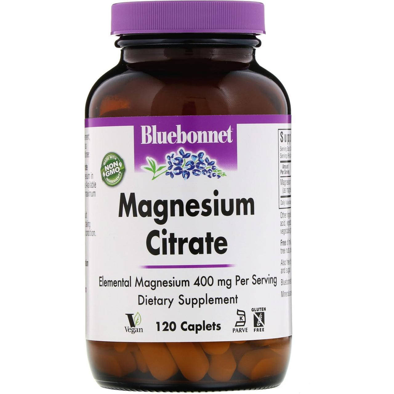 

Магний цитрат, Bluebonnet Nutrition, 120 капсул