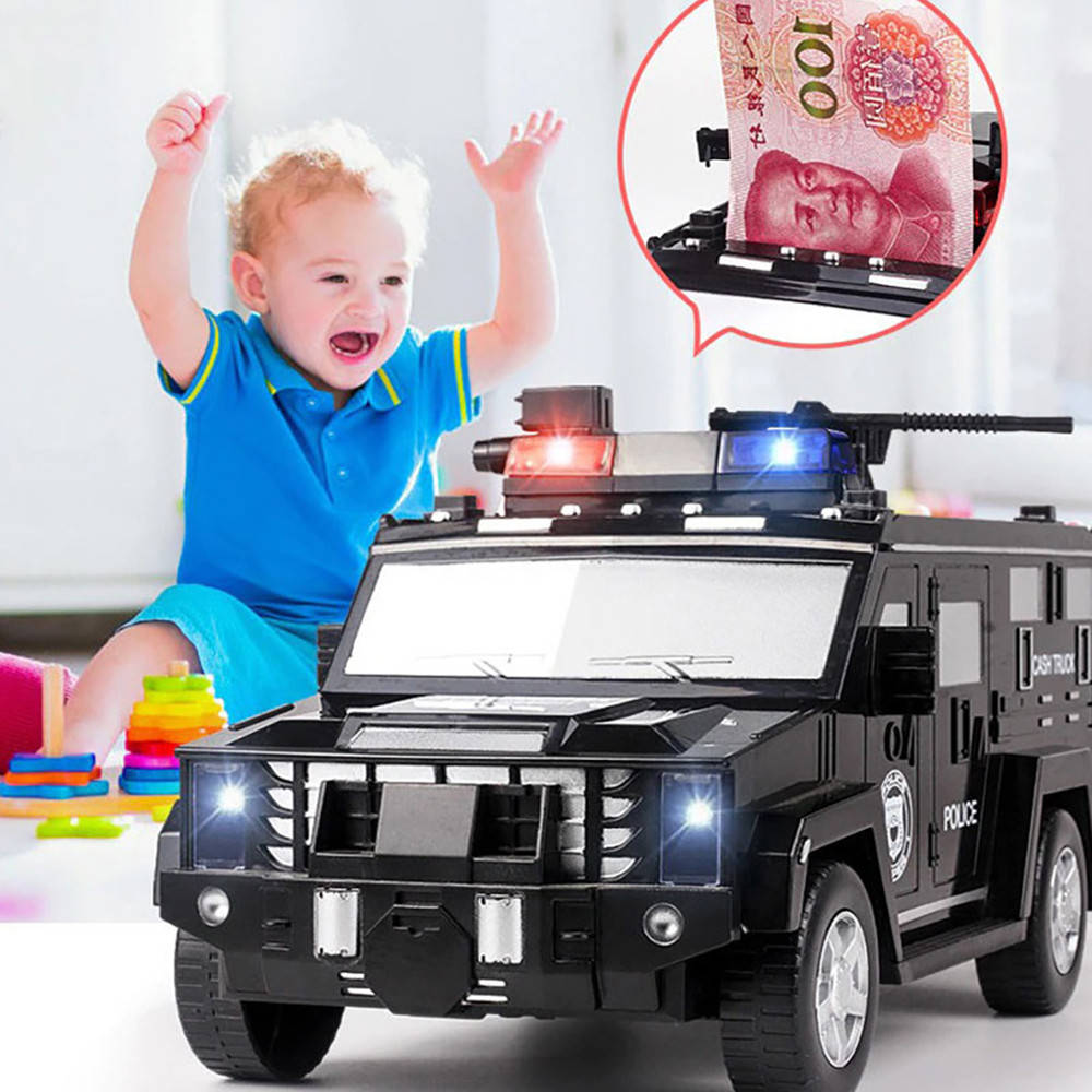 

Машинка копилка с кодовым замком / Детский сейф копилка / Копилка для денег, Черный