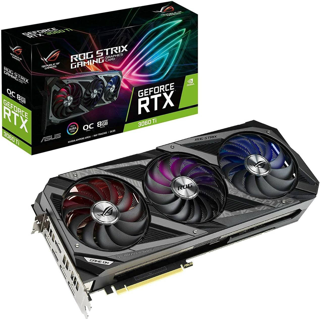

Видеокарта ASUS ROG-STRIX-RTX3060TI-O8G-V2-GAMING