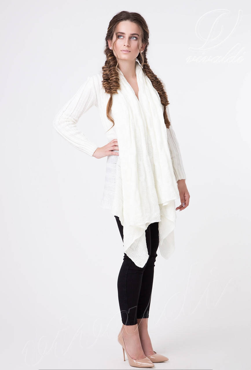 

Женский вязаный кардиган асимметричный NEW