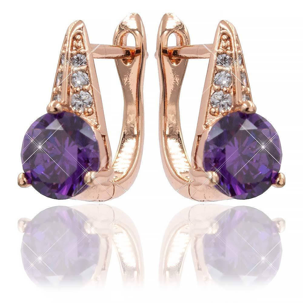 

Серьги классические с цирконием (Медицинское золото)