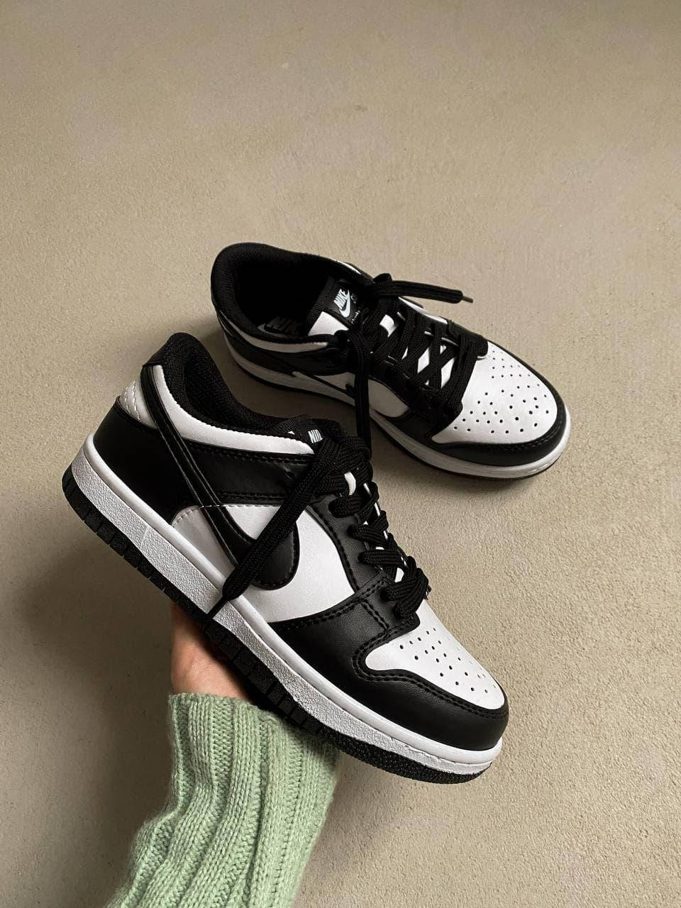 

Кроссовки унисекс Nike Dunk Low Black White Кроссовки найк(кожа) 36-44р, Черно-белый