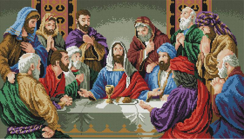 

Набір для алмазної мозаїки 40х70 "Тайна вечеря" 7038F2