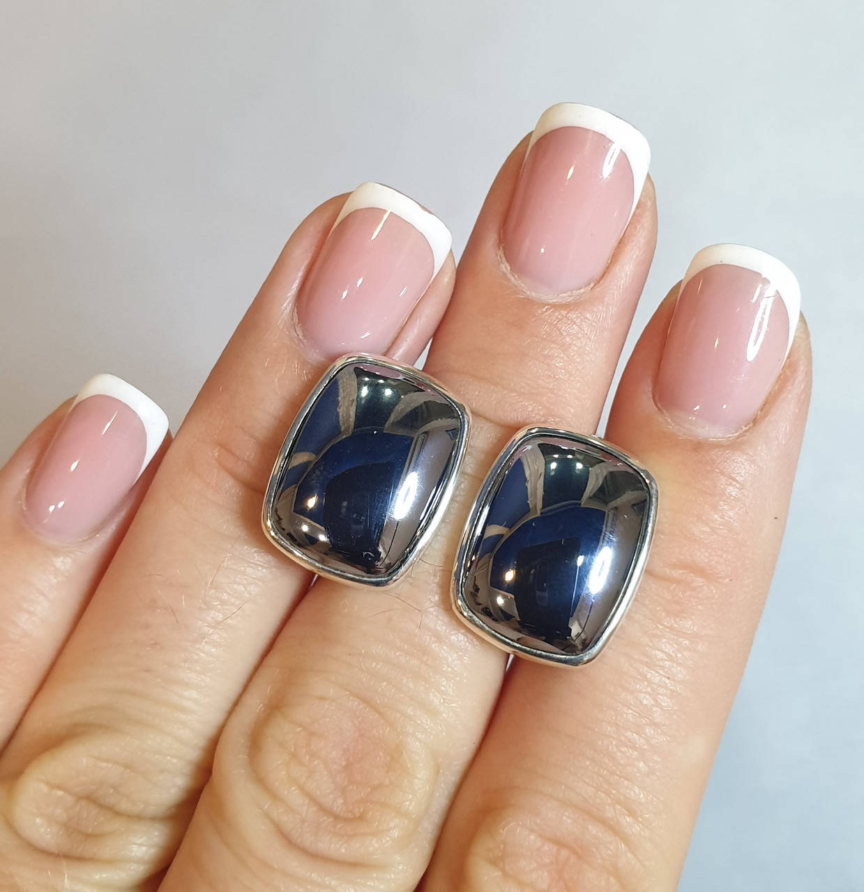 

Сережки серебряные с гематитом "Эмма" 6,27 г