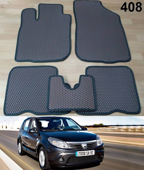 

Коврики ЕВА в салон Dacia Sandero '08-12, Черный