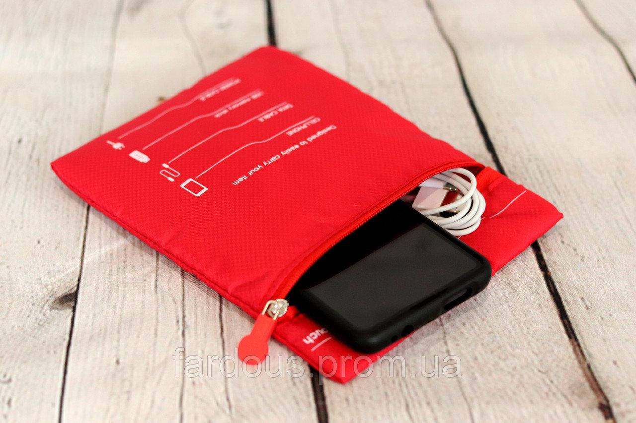

Сумочка - чехол для power bank и телефона.Красный