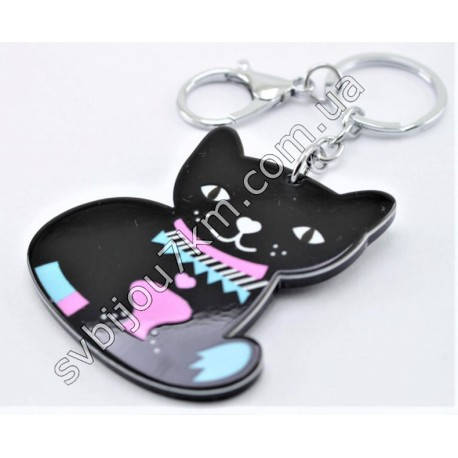

Оригинальный брелок для ключей с карабином "Кошечка", Разные цвета