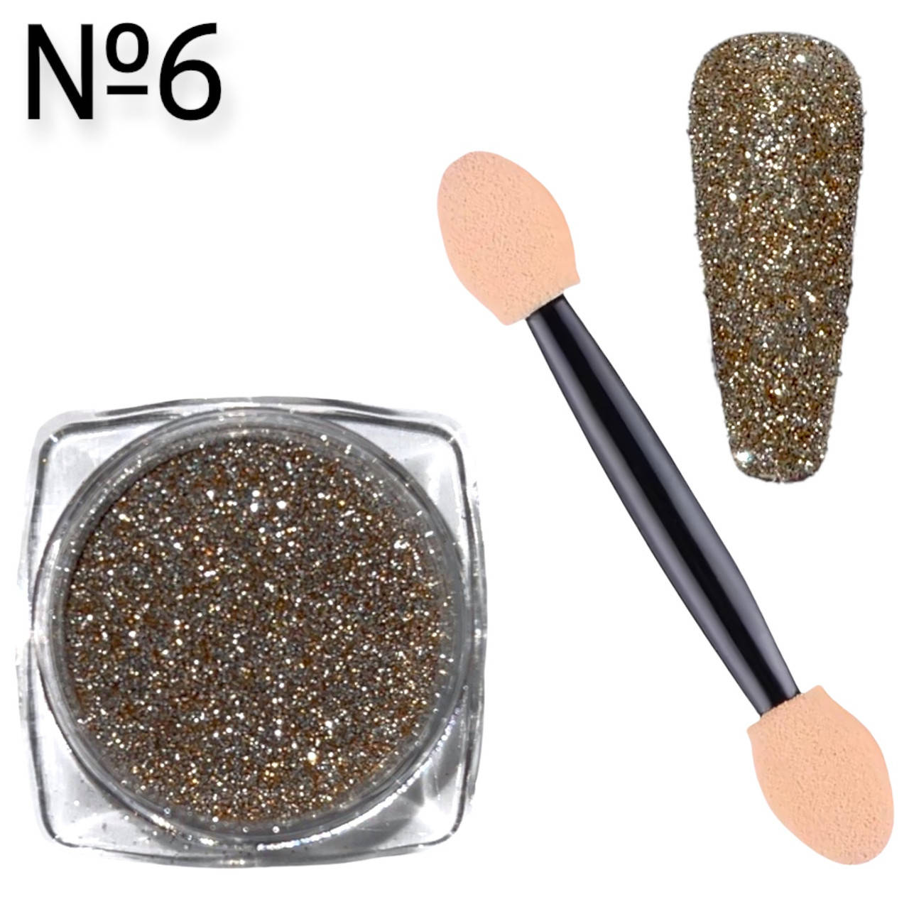 

Светоотражающая втирка (присыпка, блеск) Diamond Powder для дизайна ногтей №6