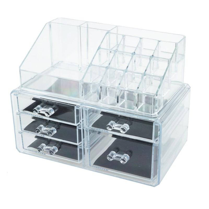 

Органайзер-стойка Supretto для косметики с 5 ящичками Прозрачный (5461)