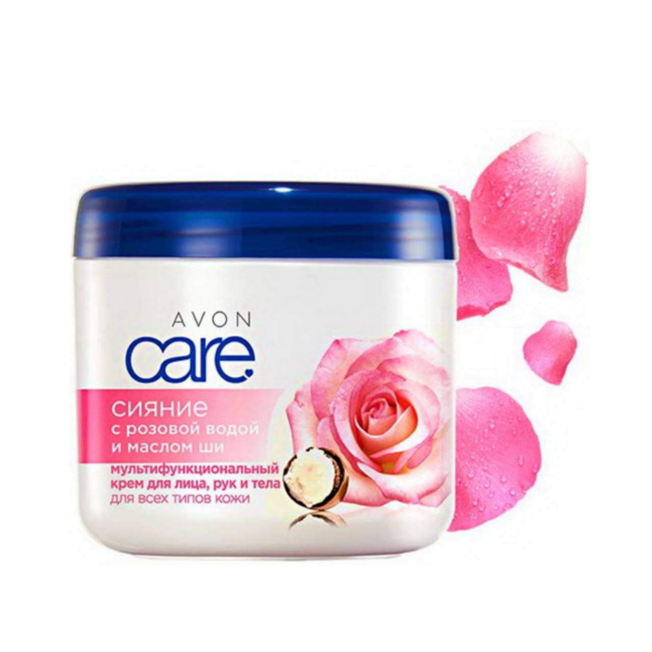 

Крем для рук, лица и тела с розовой водой и маслом ши Care Avon 400 ml