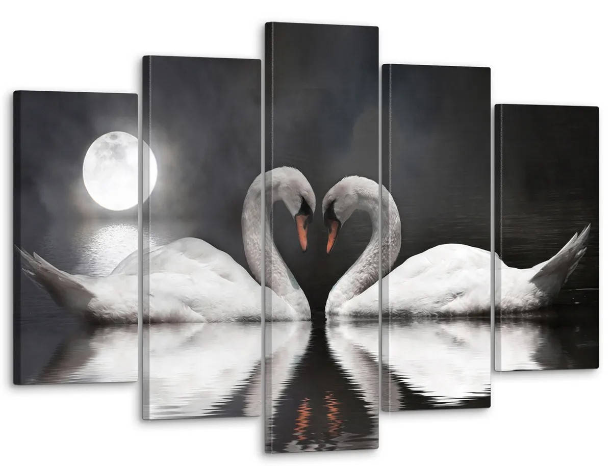 

Модульна картина Декор Карпати в вітальню / спальню для інтерєра Лебеди (80*140) МК5007