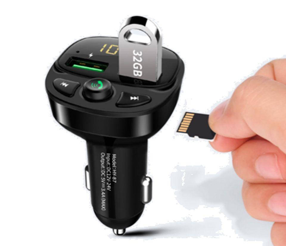 

Автомобильный FM ФМ модулятор трансмиттер с быстрой зарядной WeKome WP-C26 2USB Bluetooth блютуз 5.0