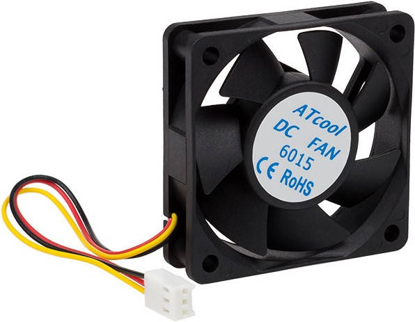 

Вентилятор 60mm ATcool 6015, 3pin, 60*60*15мм (4716)