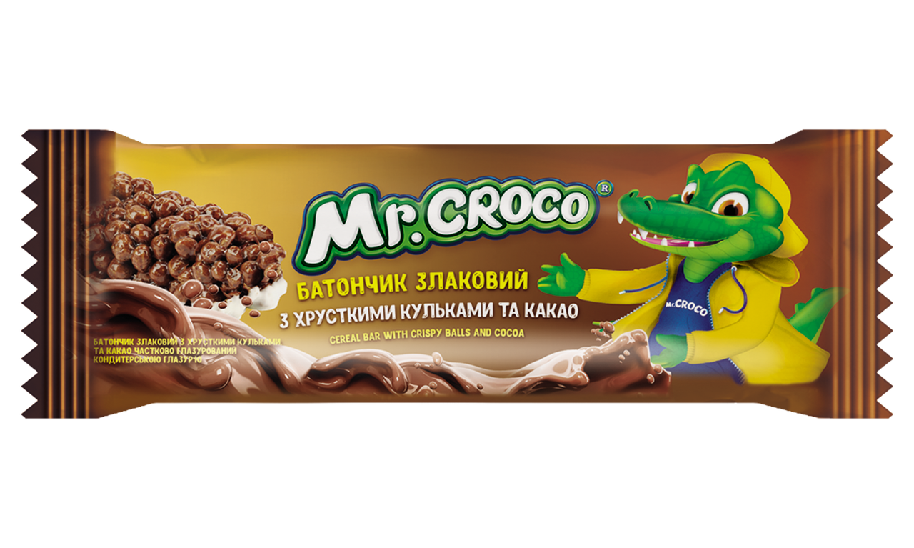 

Батончики Mr. Croco з какао 20 г
