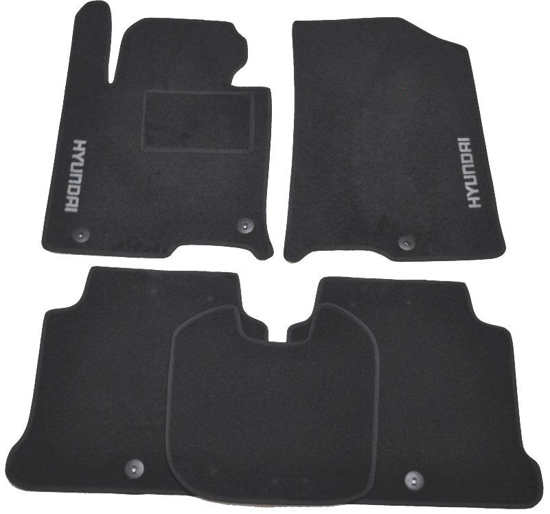 

Текстильные коврики в салон на Hyundai Sonata 2014 – 2017 LF, Черный