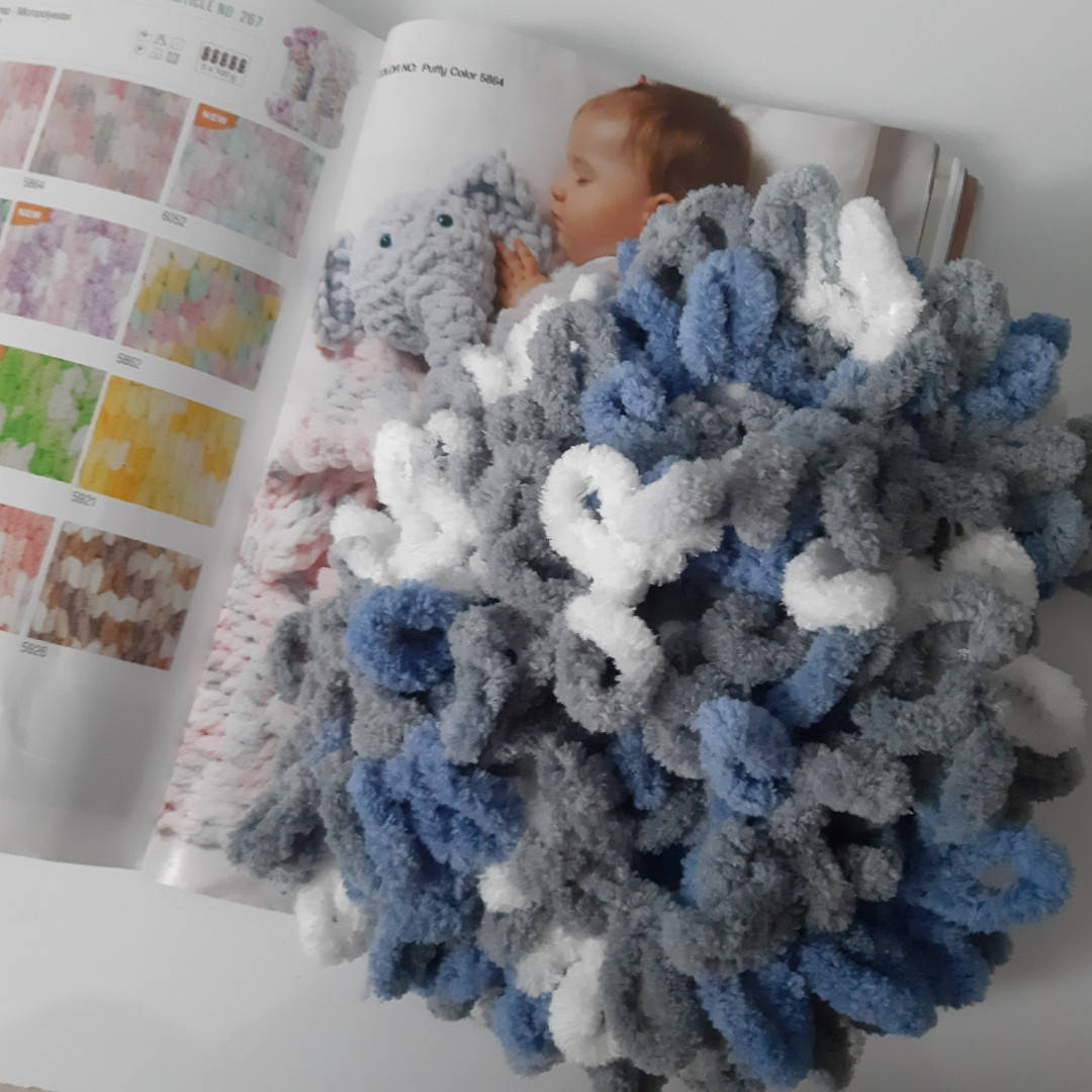

Турецкая фантазийная пряжа Puffy color 6075, Разные цвета