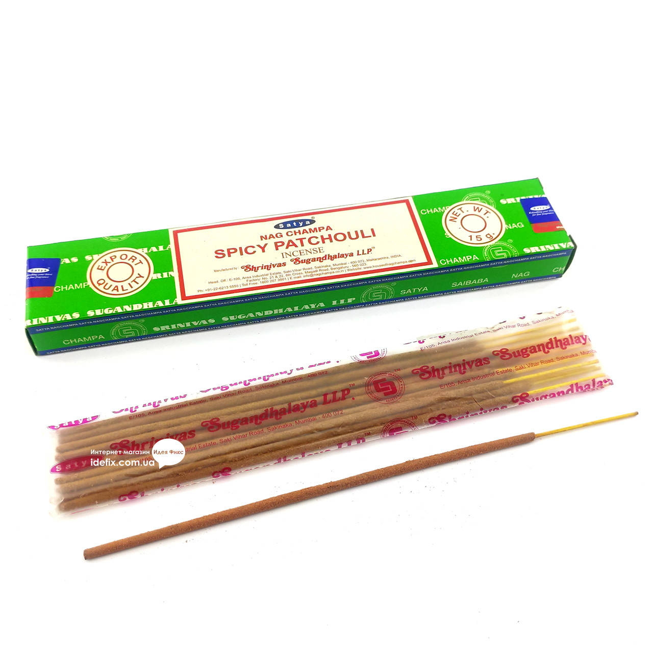 

Благовоние Spicy Patchouli Satya 15 грамм. Аромапалочки Пряная Пачули (33800)
