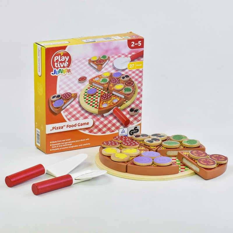 

Деревянная игра "Пицца на липучках" C 35723