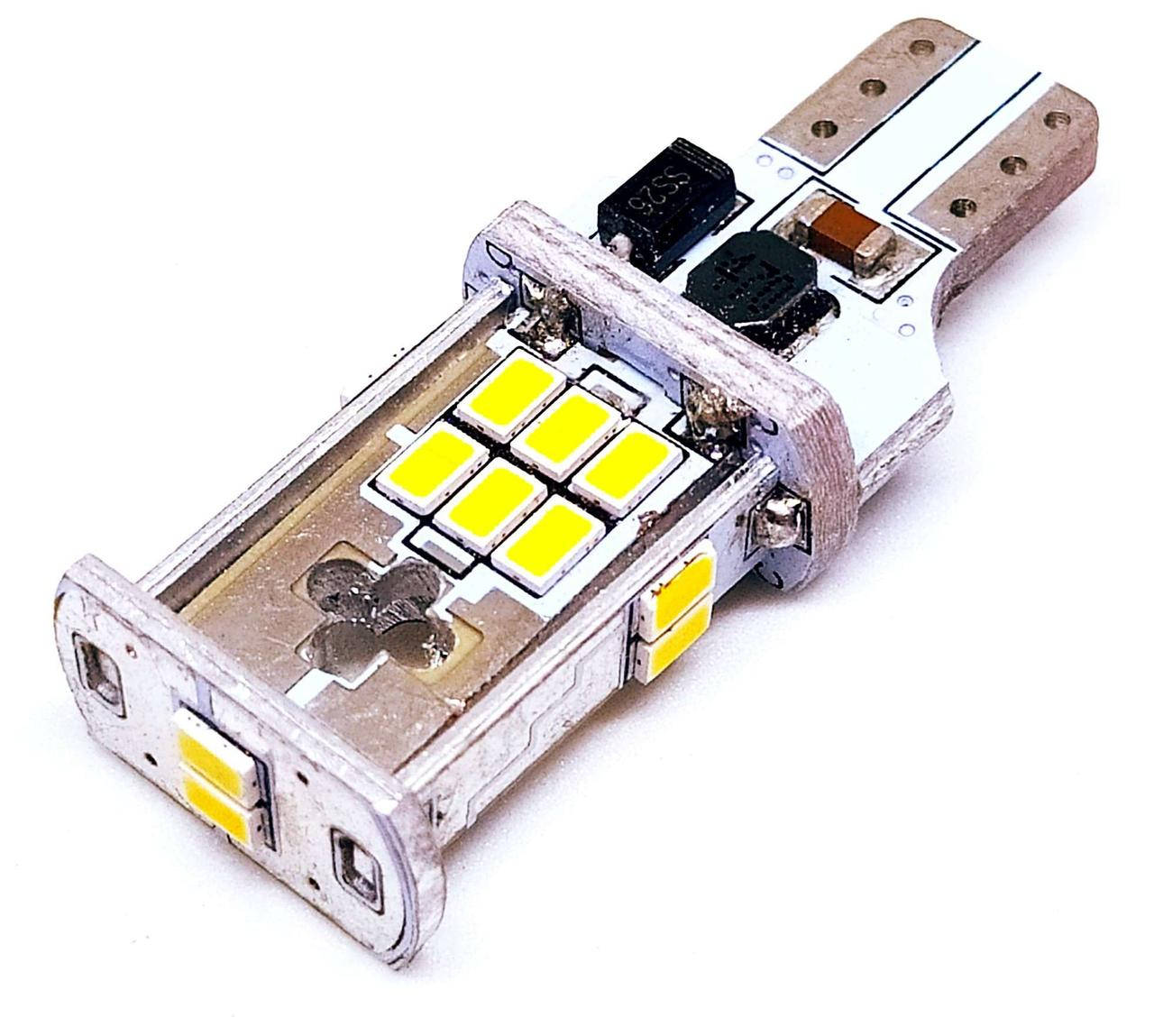 

LED автолампа лед диодная T15 W16W, SMD 2030, 12В, 16Вт, Canbus, Белый