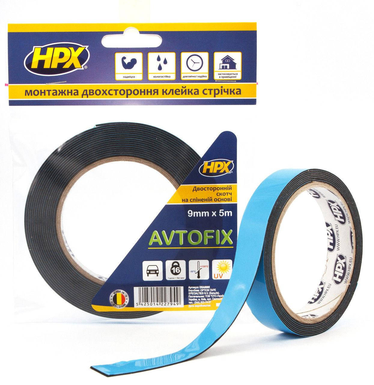 

HPX Лента 2-ст. унивкрсальная 12мм*5м чорна DSA1205