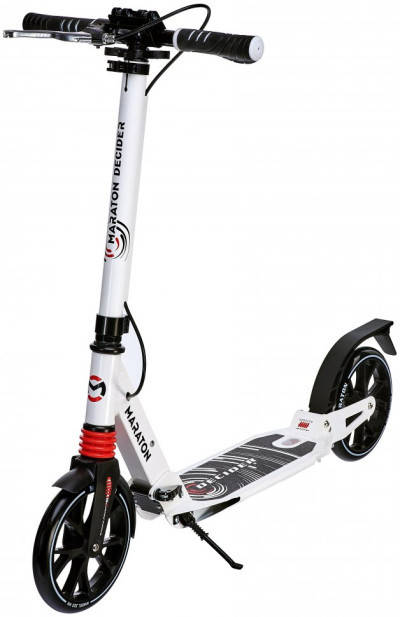 

Самокат двухколёсный Maraton Decider с ручным тормозом Белый (GS07299)