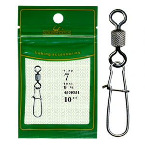 

Застежка Golden Catch Американка с вертлюгом 1050BN №4 тест 25 кг. (10 шт)