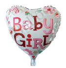

Фольговані кулі серце "Baby Girl" Цветочный. Диаметр:18"(45 см)