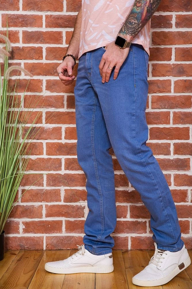 

Актуальные базовые светлые мужские джинсы весна демисезонные мужские джинсы прямые мужские джинсы 34