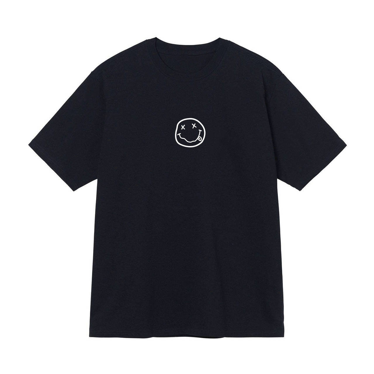 

Черная футболка Nirvana Smile Logo черные футболки Нирвана Курт Кобейн унисекс