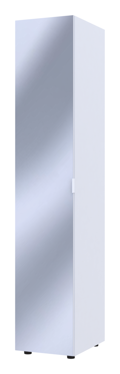 Шафа для одягу Doros Гелар Білий з Дзеркалом 39х49.5х203.4 (44900242)