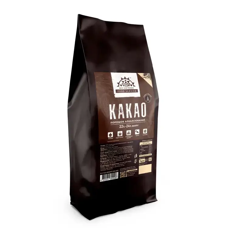 

Какао порошок алкализованный 22-24% Callebaut, 1кг