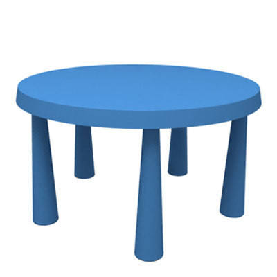 

Стол детский MAMMUT, для дома/улицы, круглый, синий, IKEA, 903.651.80