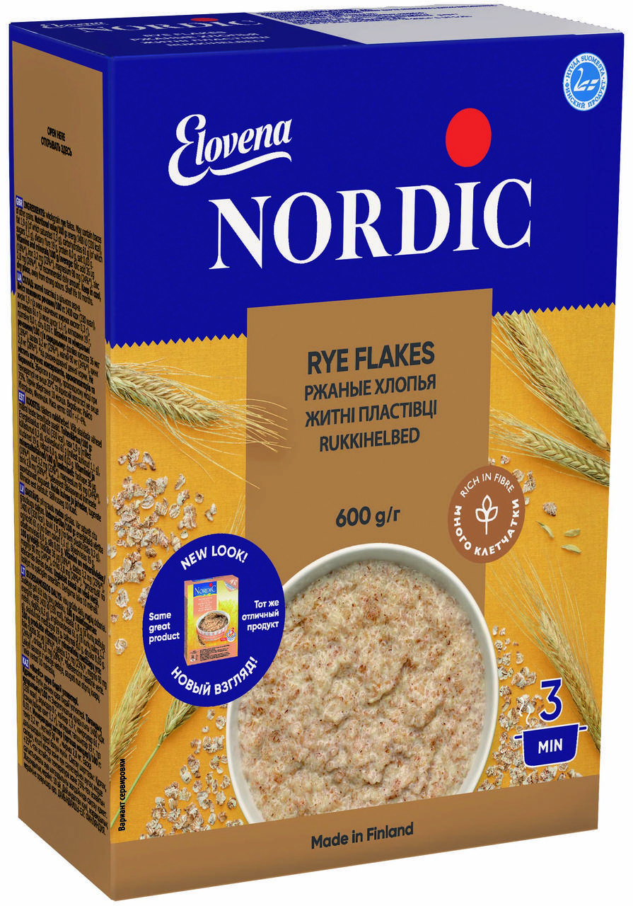 

Ржаные хлопья NORDIC 600г, (10шт/ящ)