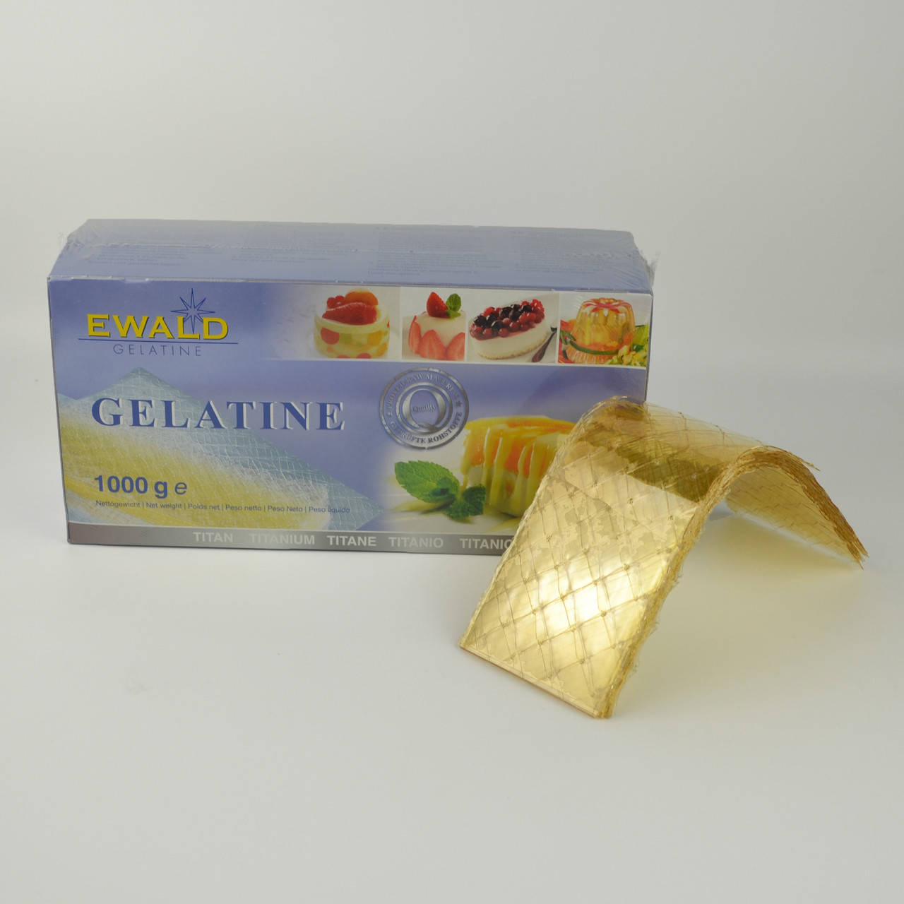 

Желатин листовой Ewald Gelatine TITAN - 120 Bloom 50 гр (развес)