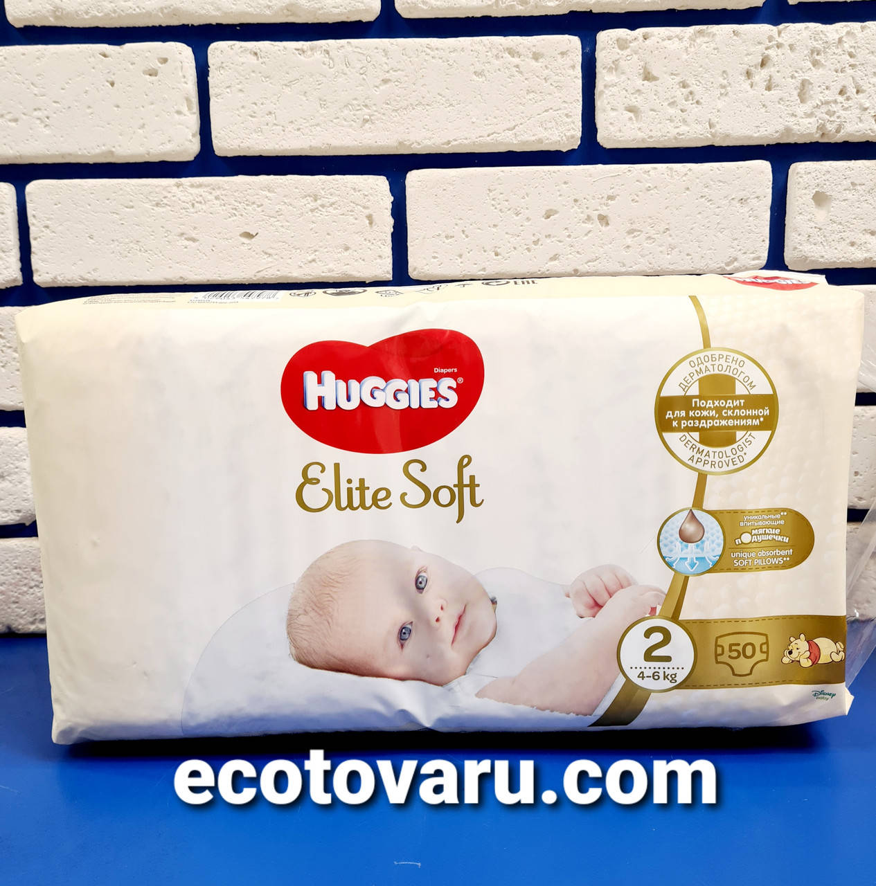 

Подгузники Huggies Elite Soft 2 (4-7кг) 58шт