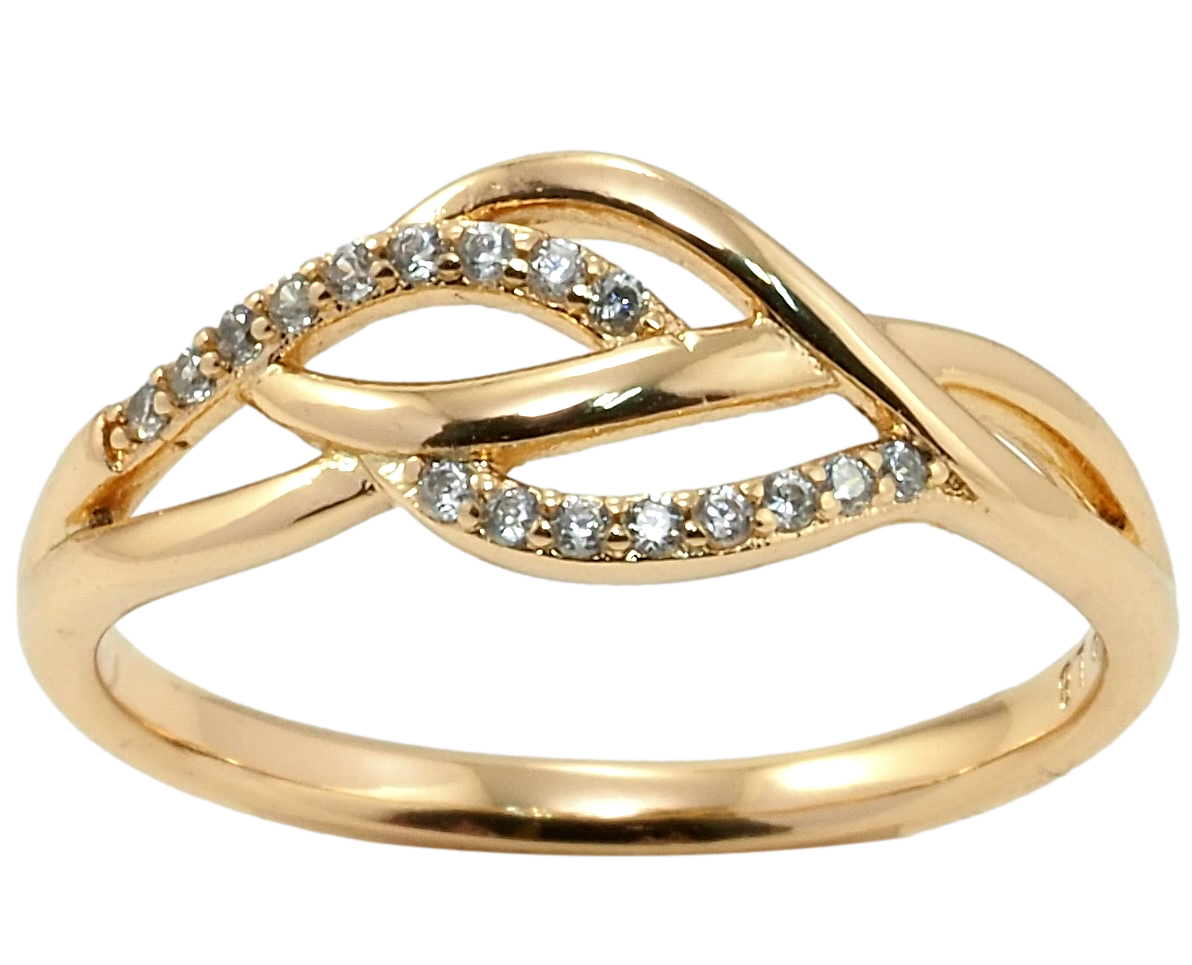 

Кольцо Xuping Позолота 18K "Сплетение линий" р.17,18,18.5,19.5