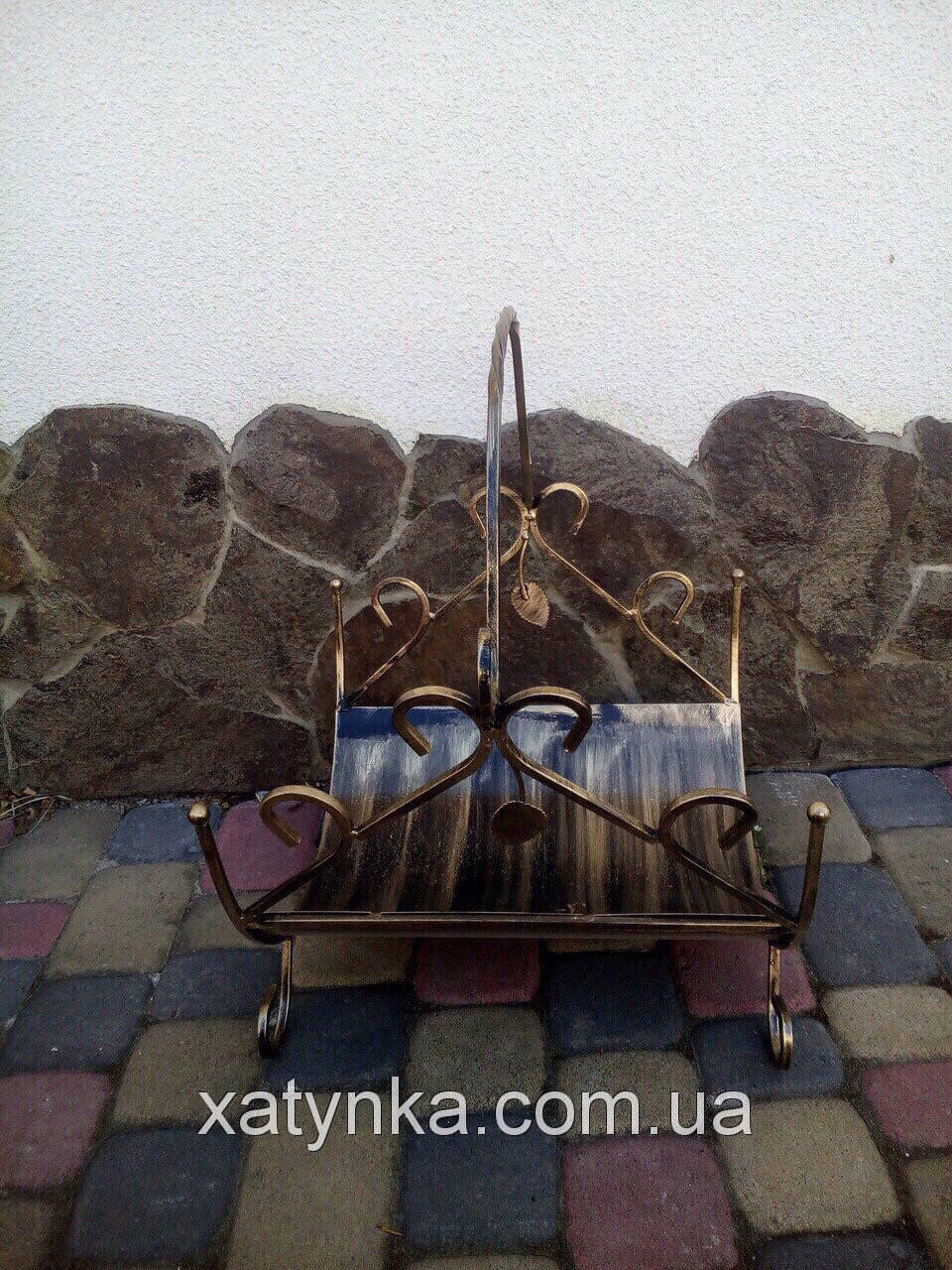 

Дровница кованая маленькая, Золотистый