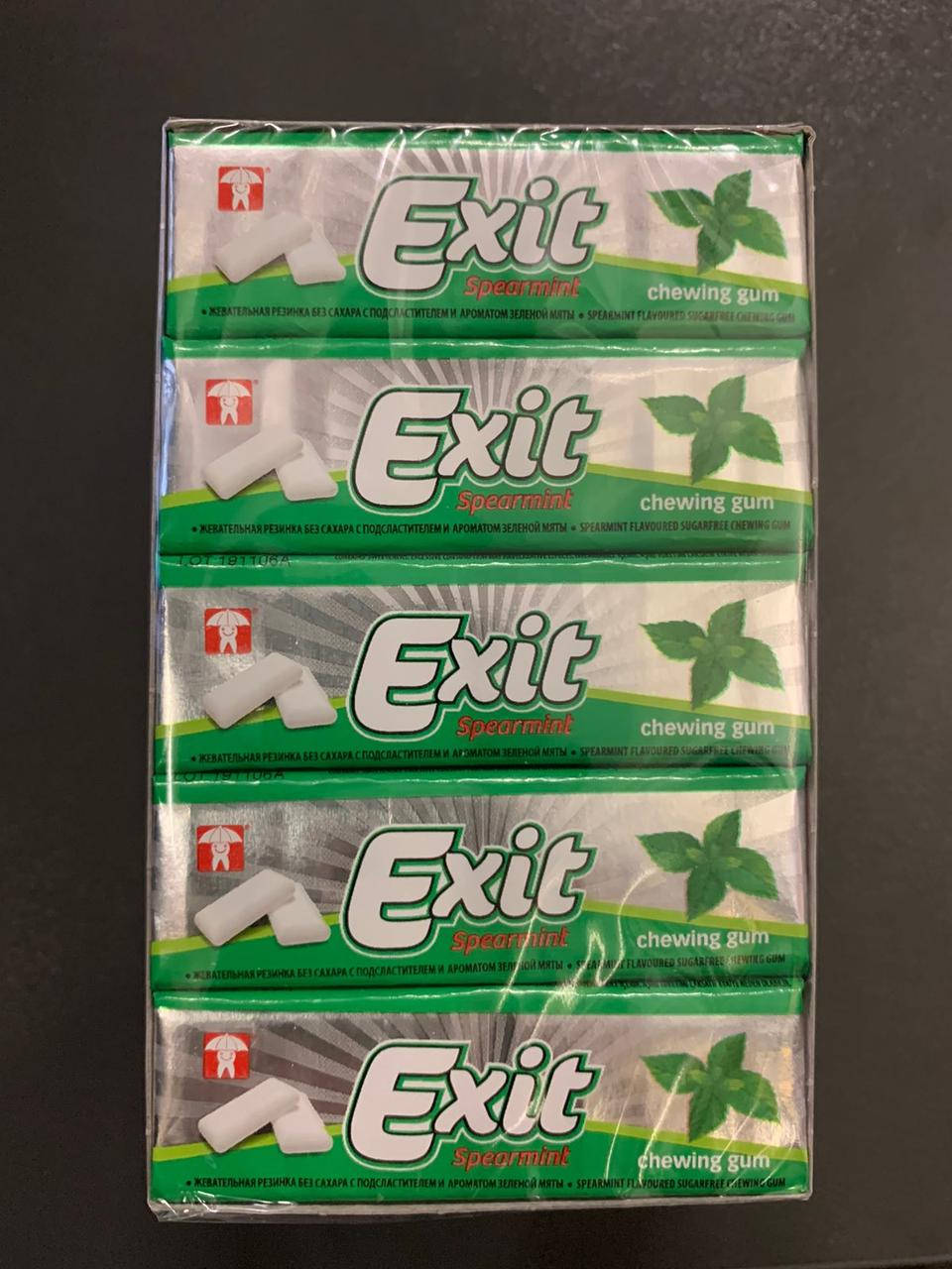 

Жевательная резинка EXIT Speamint без сахара, Зелёный